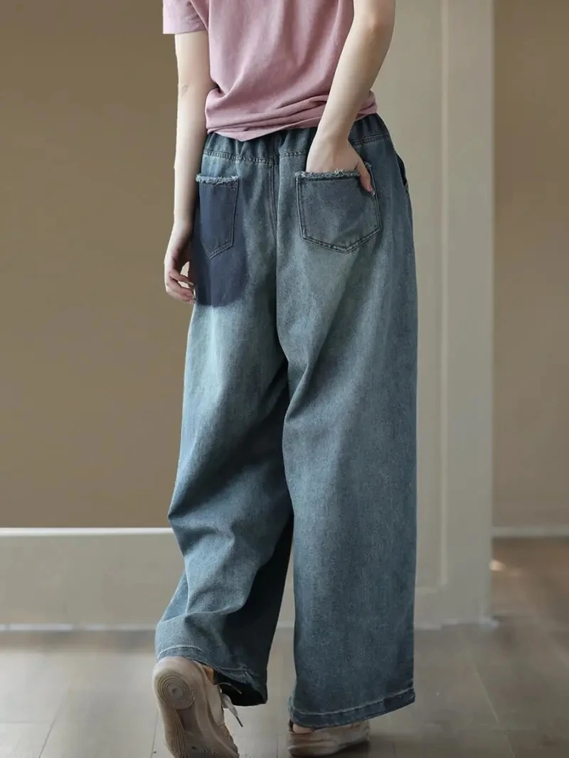 Retro Jeans Womens Summer Wide Leg Pants Casual Pants Loose Spring Autumn Straight Leg Pants Long Pants for Children
Retro Jeans Womens Summer Wide Leg Pants Casual Pants Loose Spring Autumn Straight Leg Pants Long Pants for Children