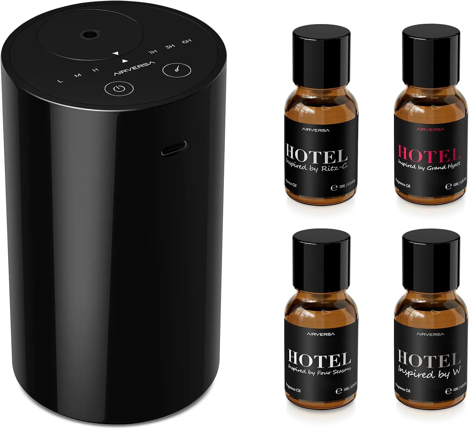 Waterless Essential Oil Diffuser Kit, 4x10mL Fragrance Oils, Portable Battery-Powered for Home Car Office, Black
Waterless Essential Oil Diffuser Kit, 4x10mL Fragrance Oils, Portable Battery-Powered for Home Car Office, Black
