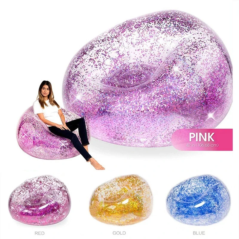 %a Bling Sequins Inflatable Sofa, Lazy Couch, Transparent Air Cushion, Outdoor Beach Chair, Fashion Cute Recliner, 200kg Capaci
%a Bling Sequins Inflatable Sofa, Lazy Couch, Transparent Air Cushion, Outdoor Beach Chair, Fashion Cute Recliner, 200kg Capaci
