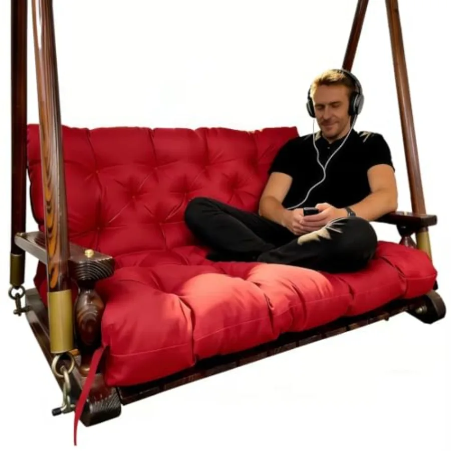 Porch Swing Cushions for Garden: Swing Replacement Cushions 2-3 Seater Waterproof Porch Bench Cushion with Ties - 4" Thick Pati
Porch Swing Cushions for Garden: Swing Replacement Cushions 2-3 Seater Waterproof Porch Bench Cushion with Ties - 4" Thick Pati