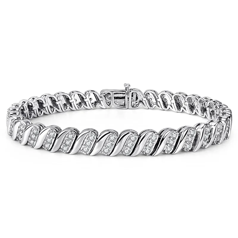 Fashion Jewelry For Women Copper Cuban Bracelet Twisted Links Inlaid Cubic Zirconia Spring Buckle Chain Bracelet Fine Jewelry
Fashion Jewelry For Women Copper Cuban Bracelet Twisted Links Inlaid Cubic Zirconia Spring Buckle Chain Bracelet Fine Jewelry