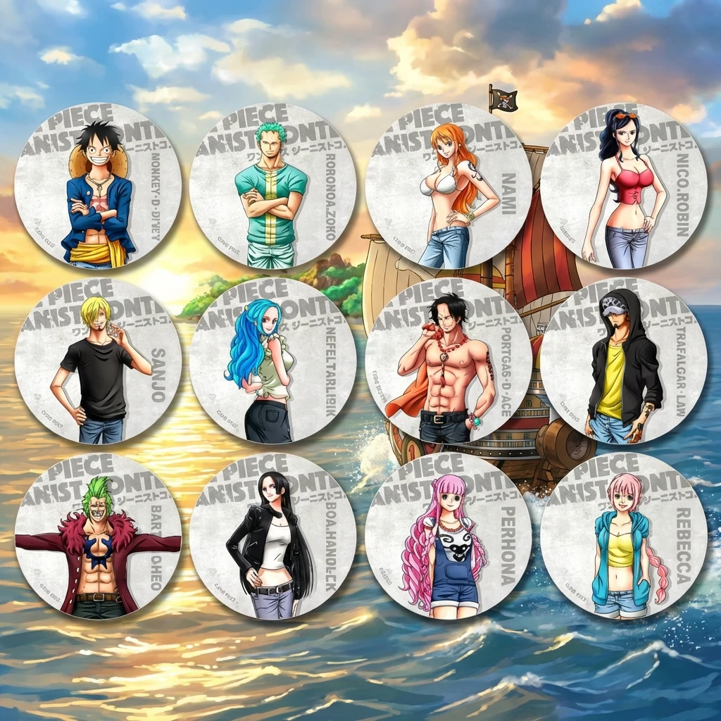 Брошь-значок ONEPIECE: Луффи, Зоро, Нами, Робин — коллекционные значки с персонажами аниме для фанатов
Брошь-значок ONEPIECE: Луффи, Зоро, Нами, Робин — коллекционные значки с персонажами аниме для фанатов