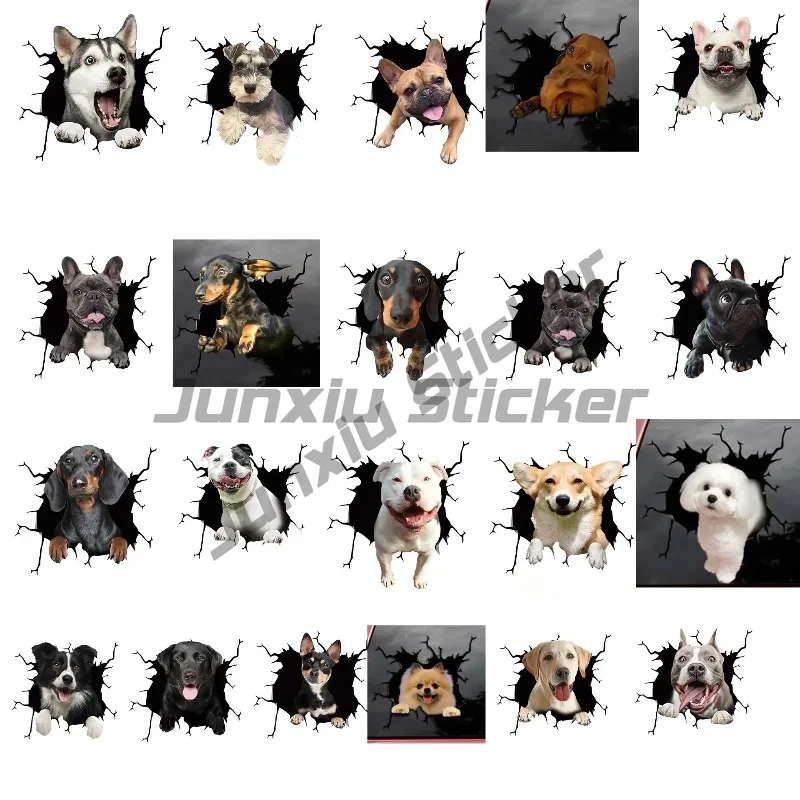 Auto Rear Window Puppy Broken Window Stickers Electrostatic Simulation French Bulldog Car Stickers Vinyl Decals
Auto Rear Window Puppy Broken Window Stickers Electrostatic Simulation French Bulldog Car Stickers Vinyl Decals