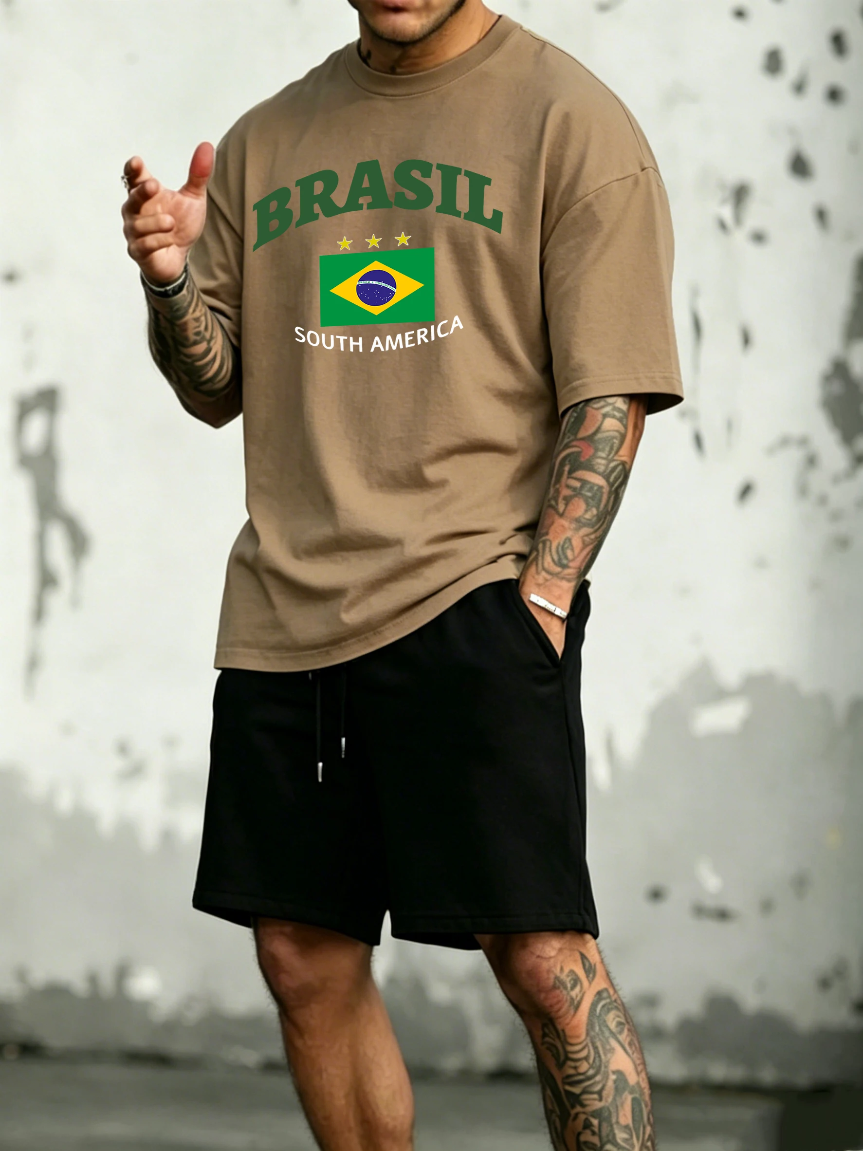 Brasil South America Print Cotton Summer Sport Man Tops Sets Beach Drawstring Pocket Pants Running Street Daily Short Sleeve
Brasil South America Print Cotton Summer Sport Man Tops Sets Beach Drawstring Pocket Pants Running Street Daily Short Sleeve