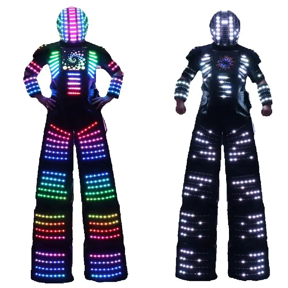 TEMLASER 3rd generation full-color LED stilt walking robot suit illuminated performance suit with laser gloves atmosphere props
TEMLASER 3rd generation full-color LED stilt walking robot suit illuminated performance suit with laser gloves atmosphere props