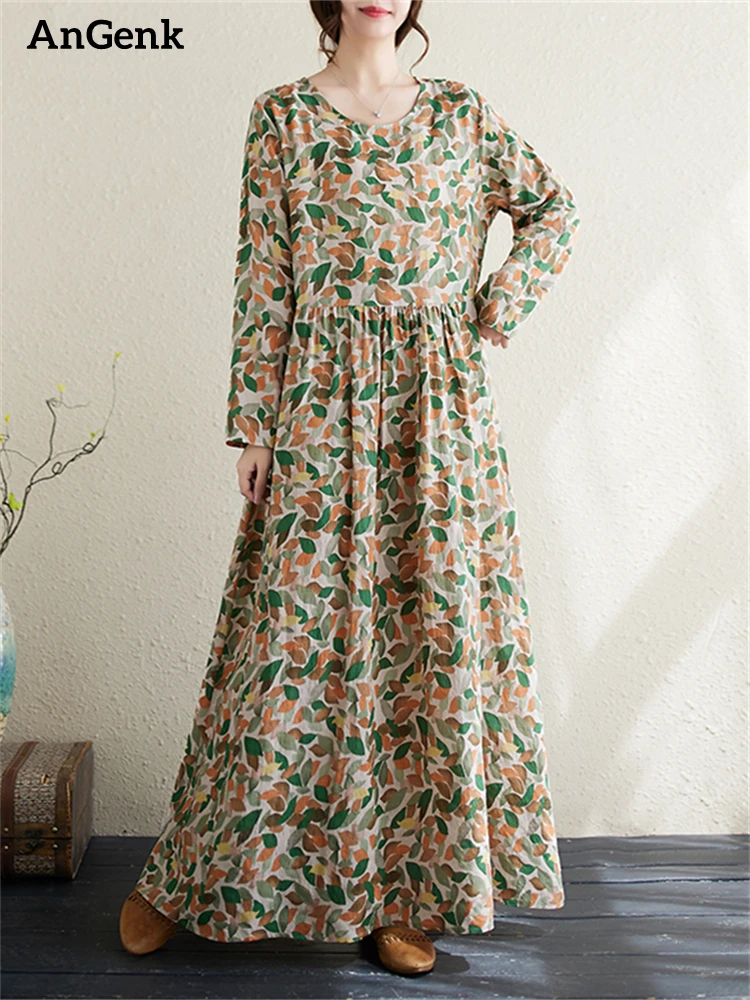 Autumn Cotton Print Vintage Dresses For Women 2023 Spring Casual Long Holiday Dress Femme Robe Office Lady Work Elegant Clothing
Autumn Cotton Print Vintage Dresses For Women 2023 Spring Casual Long Holiday Dress Femme Robe Office Lady Work Elegant Clothing