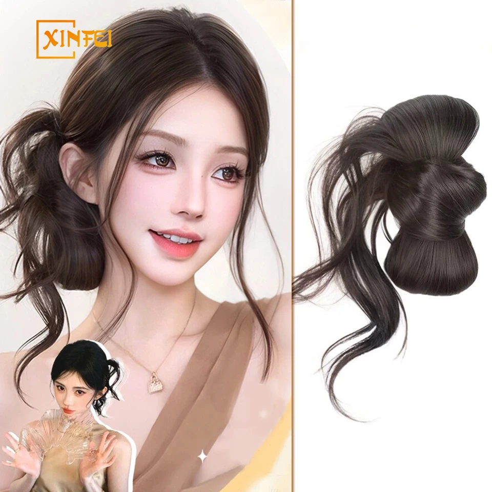XINFEI New Synthetic Hair Bun Claw Clip Natural Fluffy Bun Head Wig Brown Black Hairpiece Hair Accessories
XINFEI New Synthetic Hair Bun Claw Clip Natural Fluffy Bun Head Wig Brown Black Hairpiece Hair Accessories