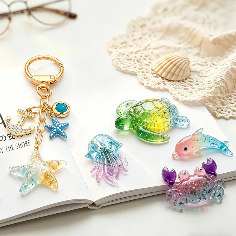 Ocean Silicone Mold Set Sea Turtle Starfish Seahorse Mermaid Tail, DIY Resin Pendant Keychain Jewelry Making Craft
Ocean Silicone Mold Set Sea Turtle Starfish Seahorse Mermaid Tail, DIY Resin Pendant Keychain Jewelry Making Craft