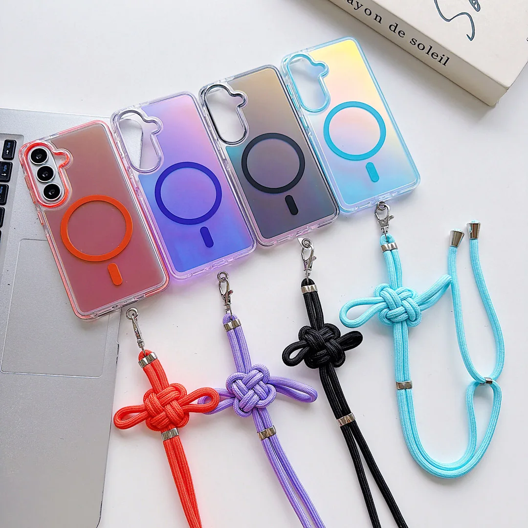 Neck Strap Rope Color Change Anti-Drop Case For Samsung Galaxy S24 Plus S25 S26 Ultra A56 A36 Magnetic Wireless Charge Cover
Neck Strap Rope Color Change Anti-Drop Case For Samsung Galaxy S24 Plus S25 S26 Ultra A56 A36 Magnetic Wireless Charge Cover