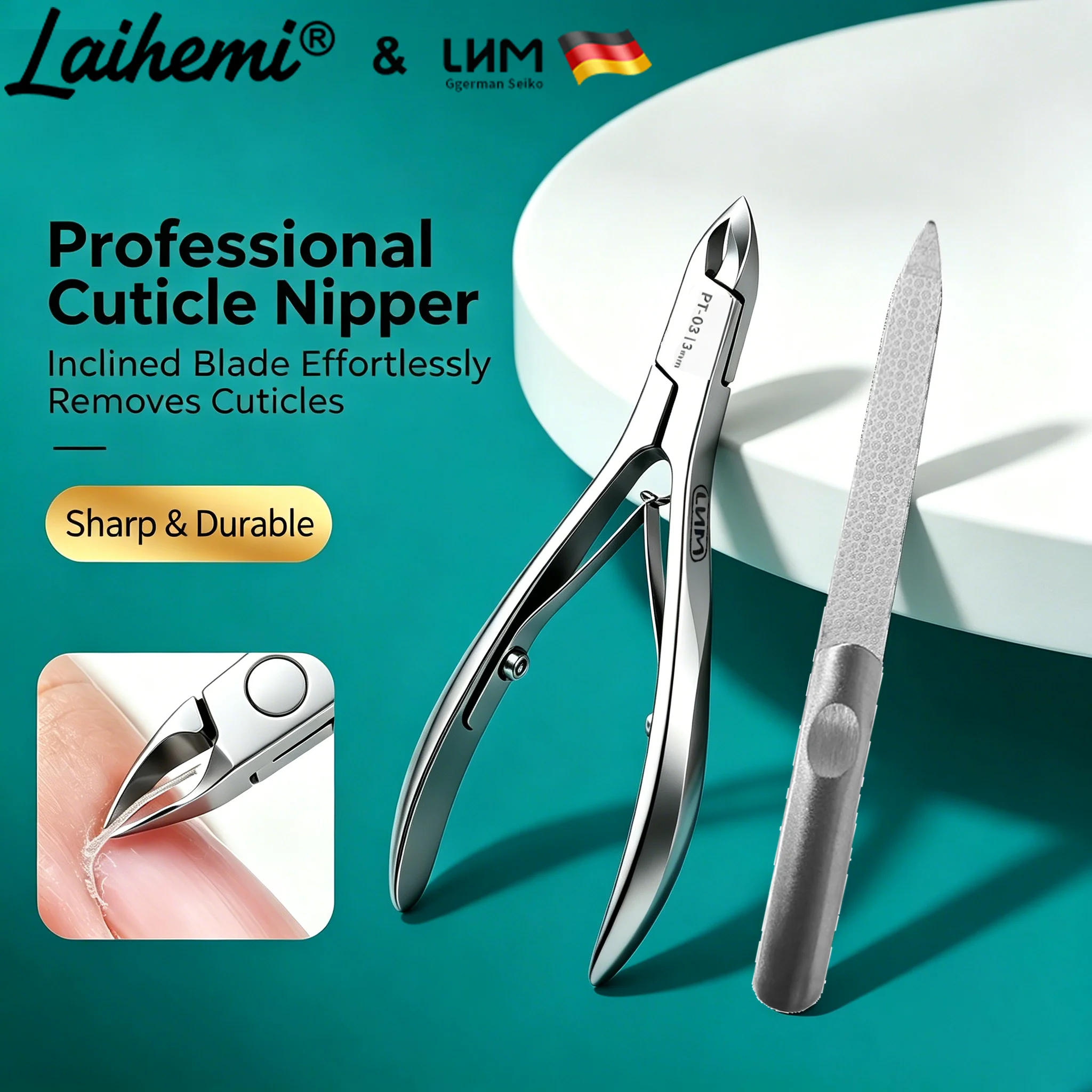 2Pcs Professional Cuticle Nipper Set - 3mm Sharp Stainless Steel Cuticle Cutter with Nail File
2Pcs Professional Cuticle Nipper Set - 3mm Sharp Stainless Steel Cuticle Cutter with Nail File