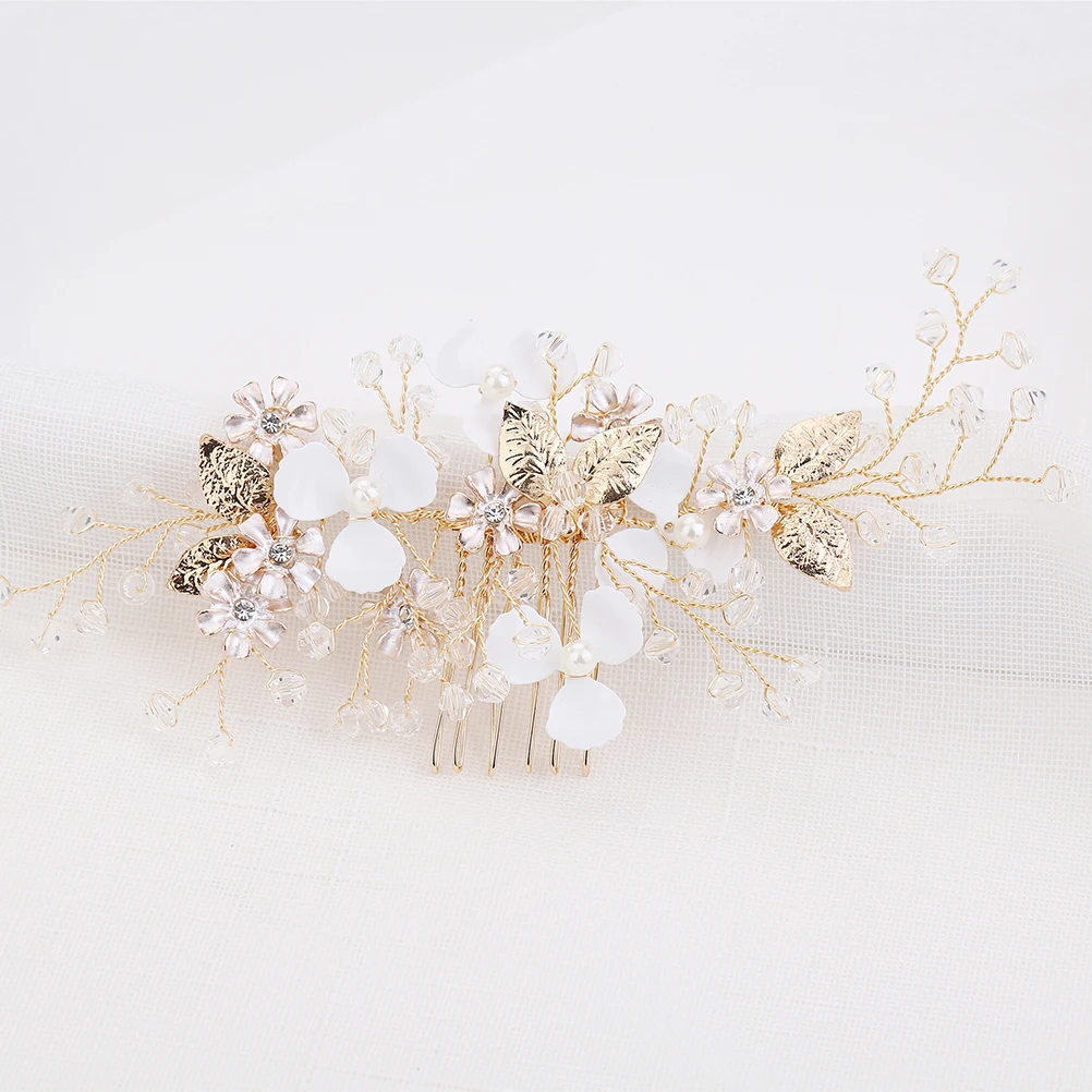 Elegant Crystal Hair Combs Wedding Bridal Accessories Gold Leaves Decor Side Combs Prom Party Hairstyling Tools Lightweight
Elegant Crystal Hair Combs Wedding Bridal Accessories Gold Leaves Decor Side Combs Prom Party Hairstyling Tools Lightweight