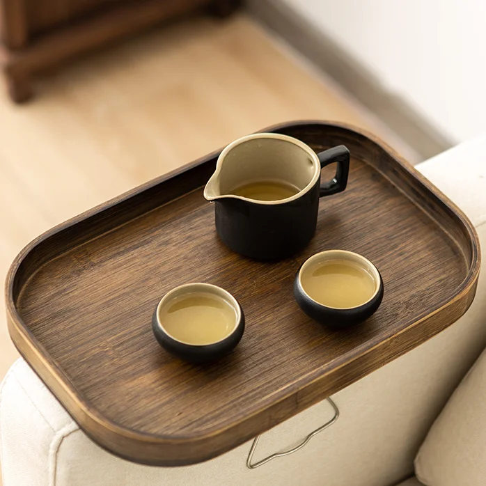 Home Creative Sofa Handrail Tray Round Tea Tray Hotel Dim Sum Bamboo Wooden Tray Dinner Plates
Home Creative Sofa Handrail Tray Round Tea Tray Hotel Dim Sum Bamboo Wooden Tray Dinner Plates