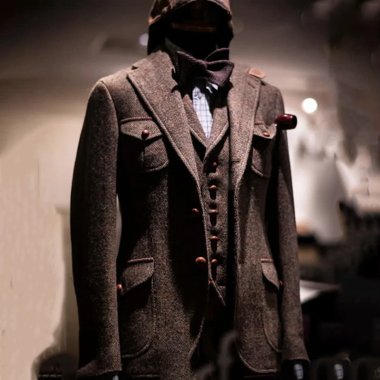 Vintage Brown Men's Safari Jackets Single Breasted Slim Fit Herringbone Casual Outdoor Hunting Warm Business Blazers Customized
Vintage Brown Men's Safari Jackets Single Breasted Slim Fit Herringbone Casual Outdoor Hunting Warm Business Blazers Customized