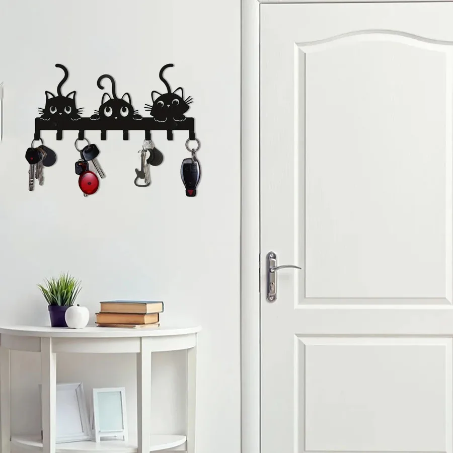 1pc Cute Cat Key Rack, Wall Mounted Key Holder, Halloween Festive Atmosphere, Cat Wall Rack , Household Coat Hanger Hook Gift
1pc Cute Cat Key Rack, Wall Mounted Key Holder, Halloween Festive Atmosphere, Cat Wall Rack , Household Coat Hanger Hook Gift