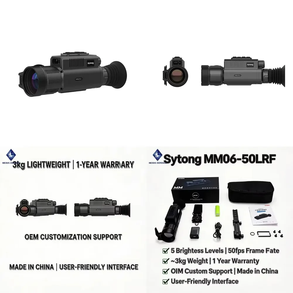 MM06-50LRF Night Vision Thermal Imaging Scope 640x480 Sytong Range Finder 50mm Lens Hunting 70m Effective Range Video
MM06-50LRF Night Vision Thermal Imaging Scope 640x480 Sytong Range Finder 50mm Lens Hunting 70m Effective Range Video