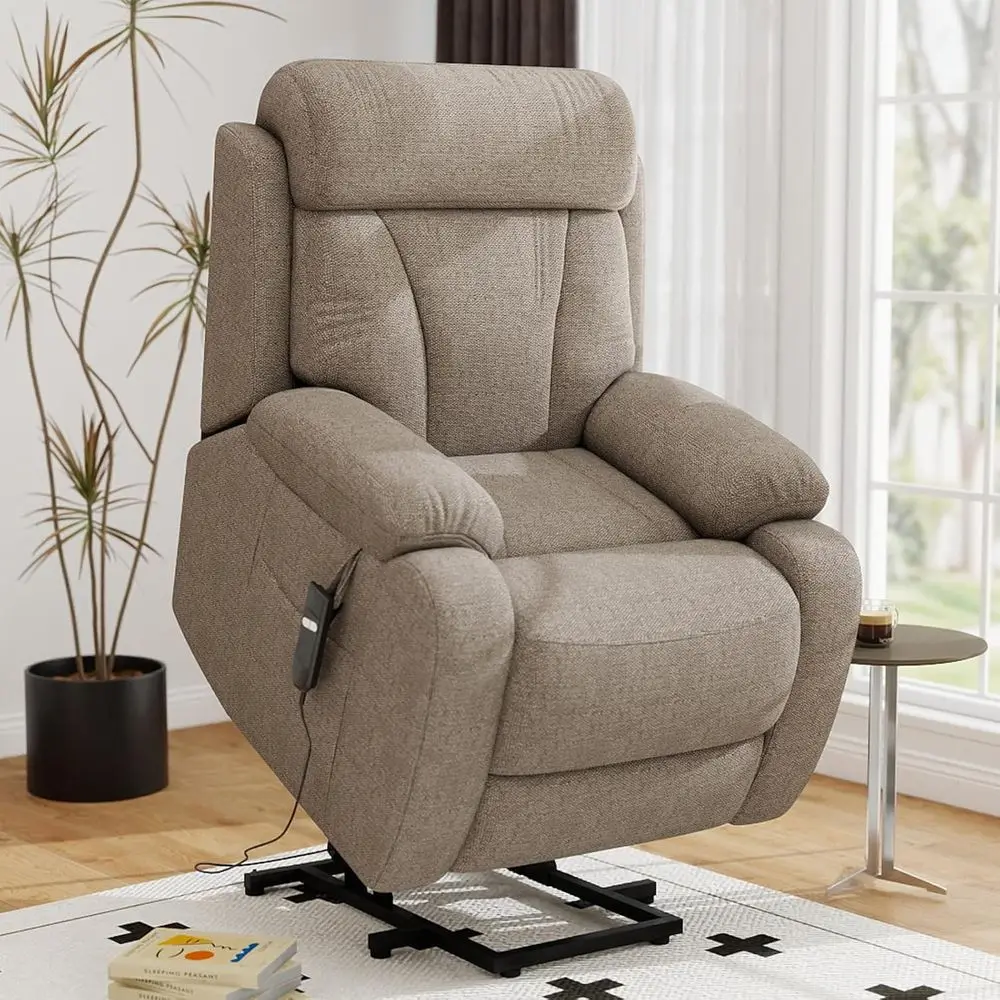 Elderly-Friendly Electric Recliner Chair with Remote Control, Adjustable, Side Pocket, Light Brown
Elderly-Friendly Electric Recliner Chair with Remote Control, Adjustable, Side Pocket, Light Brown