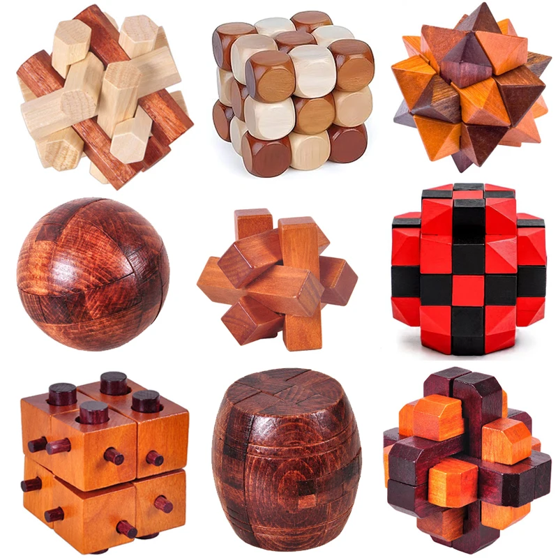 Classic IQ Puzzle Wooden Brain Teasers for Adults Kids Educational Toys Mind Challenge Unlock Interlock Game Rompecabezas Madera
Classic IQ Puzzle Wooden Brain Teasers for Adults Kids Educational Toys Mind Challenge Unlock Interlock Game Rompecabezas Madera
