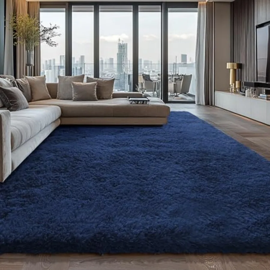 Shag area rugs for bedroom and living room use, ultra-soft fluffy indoor carpet in blue, 8x10 feet, ideal for dorm, nursery, ki
Shag area rugs for bedroom and living room use, ultra-soft fluffy indoor carpet in blue, 8x10 feet, ideal for dorm, nursery, ki