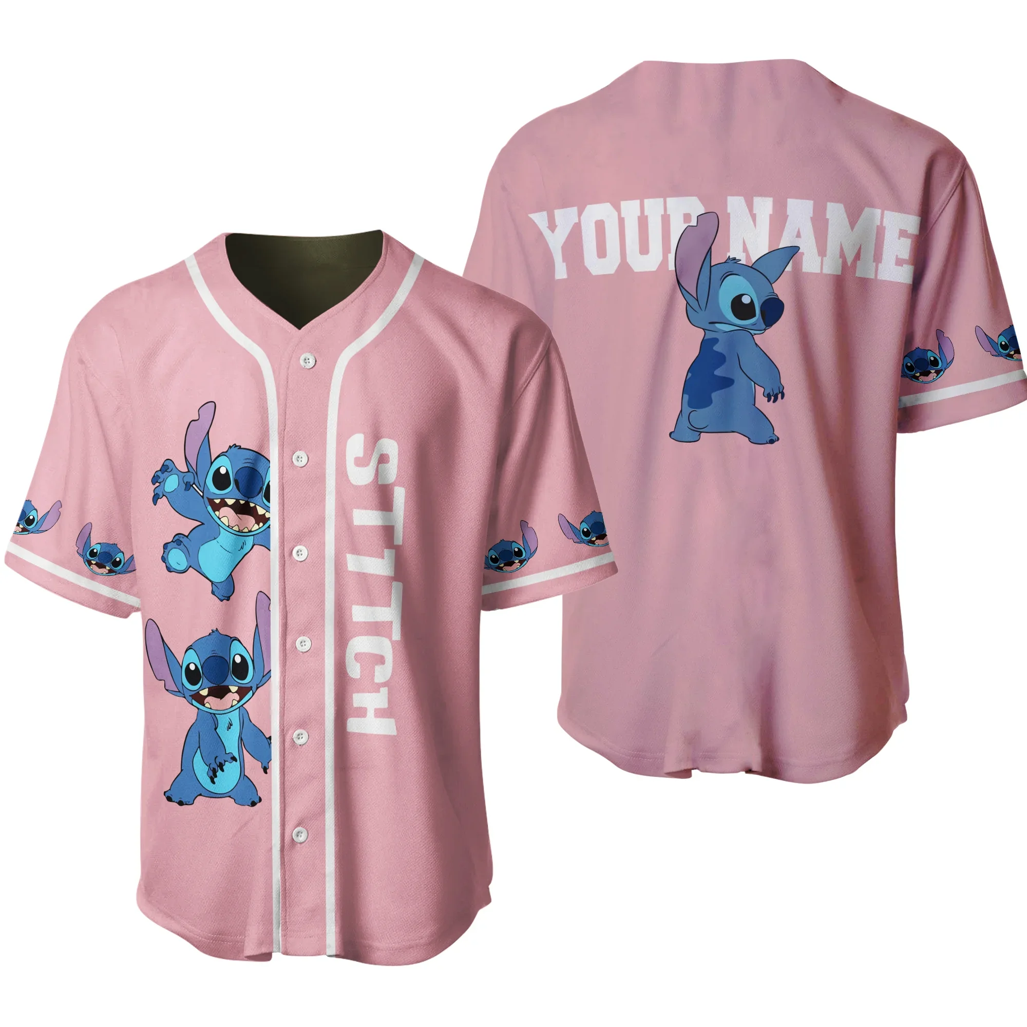 Custom Name Disney Stitch Baseball Jersey Men's Women's Casual Short Sleeve Shirts Disney Baseball Jersey Summer Casual Tops
Custom Name Disney Stitch Baseball Jersey Men's Women's Casual Short Sleeve Shirts Disney Baseball Jersey Summer Casual Tops