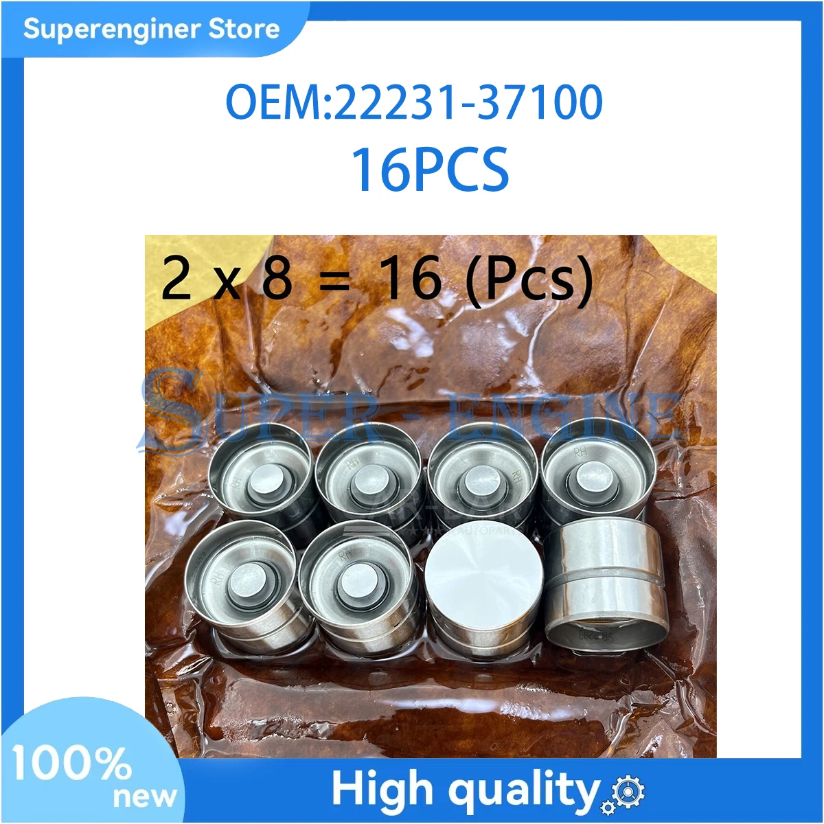 16Pcs Valves Hydraulic Lifters 22231-37100 Fit For 97-11 Hyundai Accent Kia Rio 1.5L 1.6L 22231 37100, 2223137100
16Pcs Valves Hydraulic Lifters 22231-37100 Fit For 97-11 Hyundai Accent Kia Rio 1.5L 1.6L 22231 37100, 2223137100