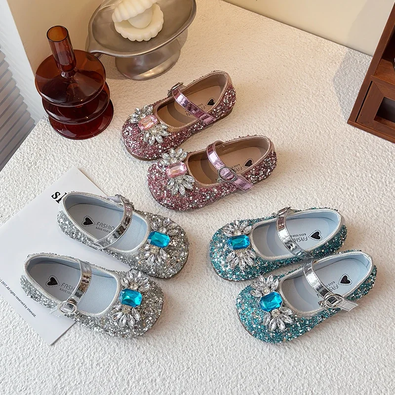 Girls Princess Shoes Shiny Crystal Sequins Wedding Kids Leather Shoes Sweet 2025 Spring Autumn Girls Flats Ins Dance Dress Shoes
Girls Princess Shoes Shiny Crystal Sequins Wedding Kids Leather Shoes Sweet 2025 Spring Autumn Girls Flats Ins Dance Dress Shoes