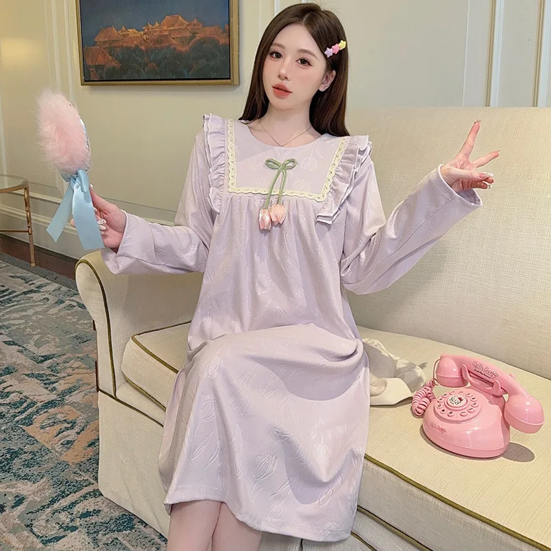 M-5XL Large Size German Velvet Nightgown Women's Winter Thick Warm Long Sleeves Pajamas Dress Sweet Princess Loose Loungewear
M-5XL Large Size German Velvet Nightgown Women's Winter Thick Warm Long Sleeves Pajamas Dress Sweet Princess Loose Loungewear
