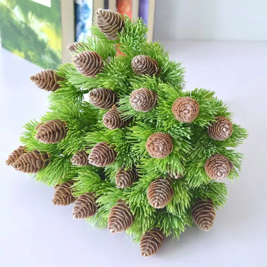 Artificial Plastic Pine 7 Branches Pine Nuts Cones Fake Plants Tree For Christmas Party Decoration Faux Grass Xmas Home
Artificial Plastic Pine 7 Branches Pine Nuts Cones Fake Plants Tree For Christmas Party Decoration Faux Grass Xmas Home