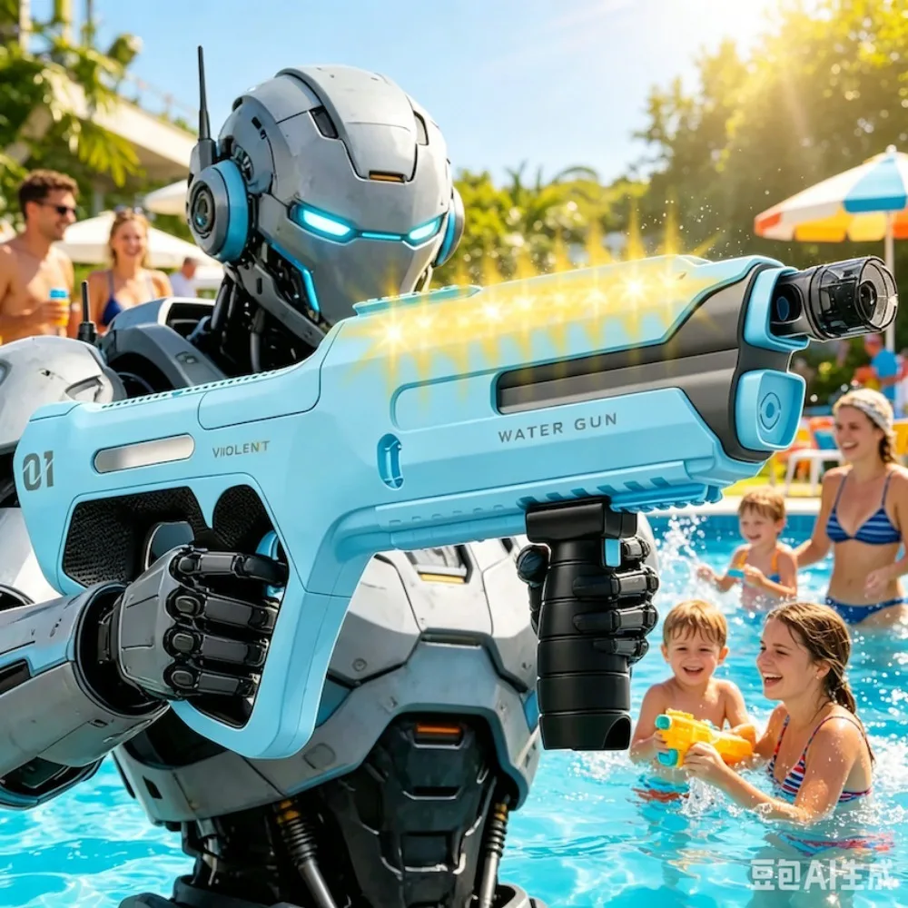 Automatic Electric Water Gun, Rechargeable Water Blaster with LED Light, Summer Outdoor Pool Beach Shooting Toy for Teens Adults
Automatic Electric Water Gun, Rechargeable Water Blaster with LED Light, Summer Outdoor Pool Beach Shooting Toy for Teens Adults