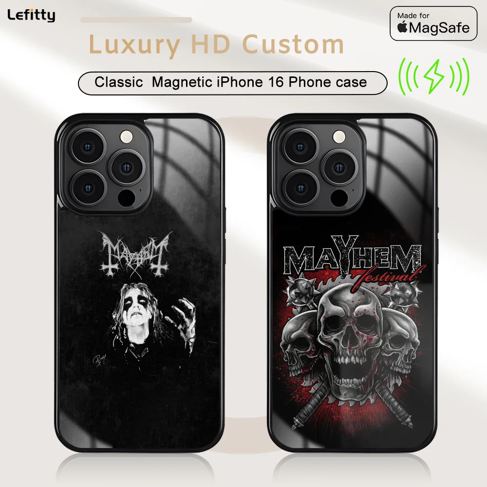 Black M-Mayhem Band Phone Case For iPhone 16 15 14 13 12 11 Pro Max Plus Mini Magnetic Magsafe Wireless Charging Cover
Black M-Mayhem Band Phone Case For iPhone 16 15 14 13 12 11 Pro Max Plus Mini Magnetic Magsafe Wireless Charging Cover