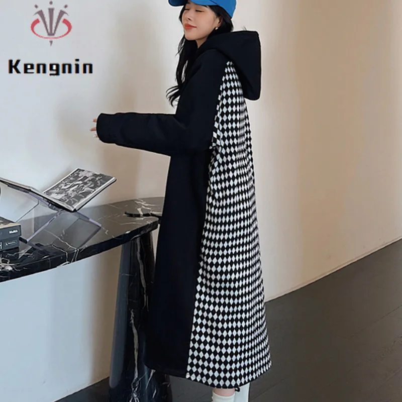 Loose Plus Size Women's Dresses Hooded Hoodies Lady Black Plaid Pullovers Big Pockets Long Sleeve Female Clothes Tops KE3694
Loose Plus Size Women's Dresses Hooded Hoodies Lady Black Plaid Pullovers Big Pockets Long Sleeve Female Clothes Tops KE3694