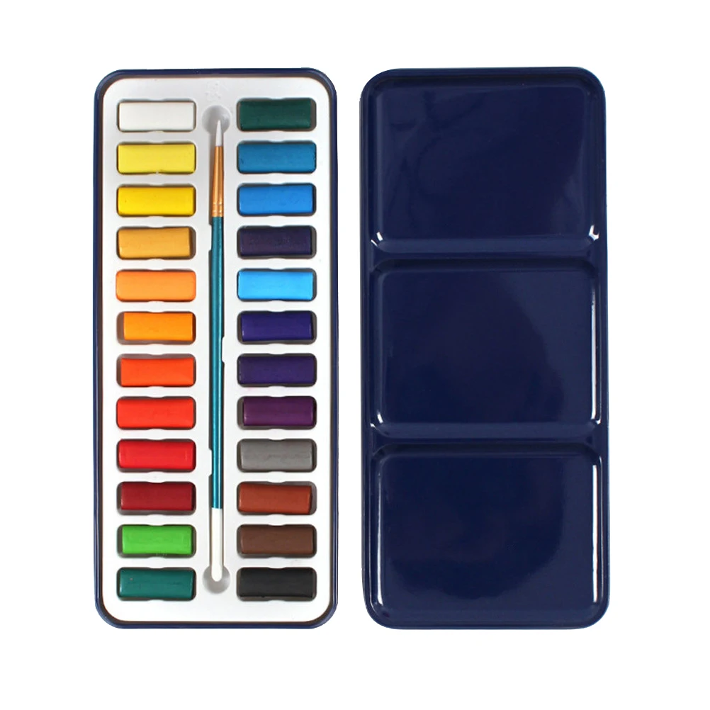 24 Colors Watercolor Paint Set Portable Crafts Supplies Beginners Solid Watercolour Vibrant Cake Colors Easy Wash
24 Colors Watercolor Paint Set Portable Crafts Supplies Beginners Solid Watercolour Vibrant Cake Colors Easy Wash