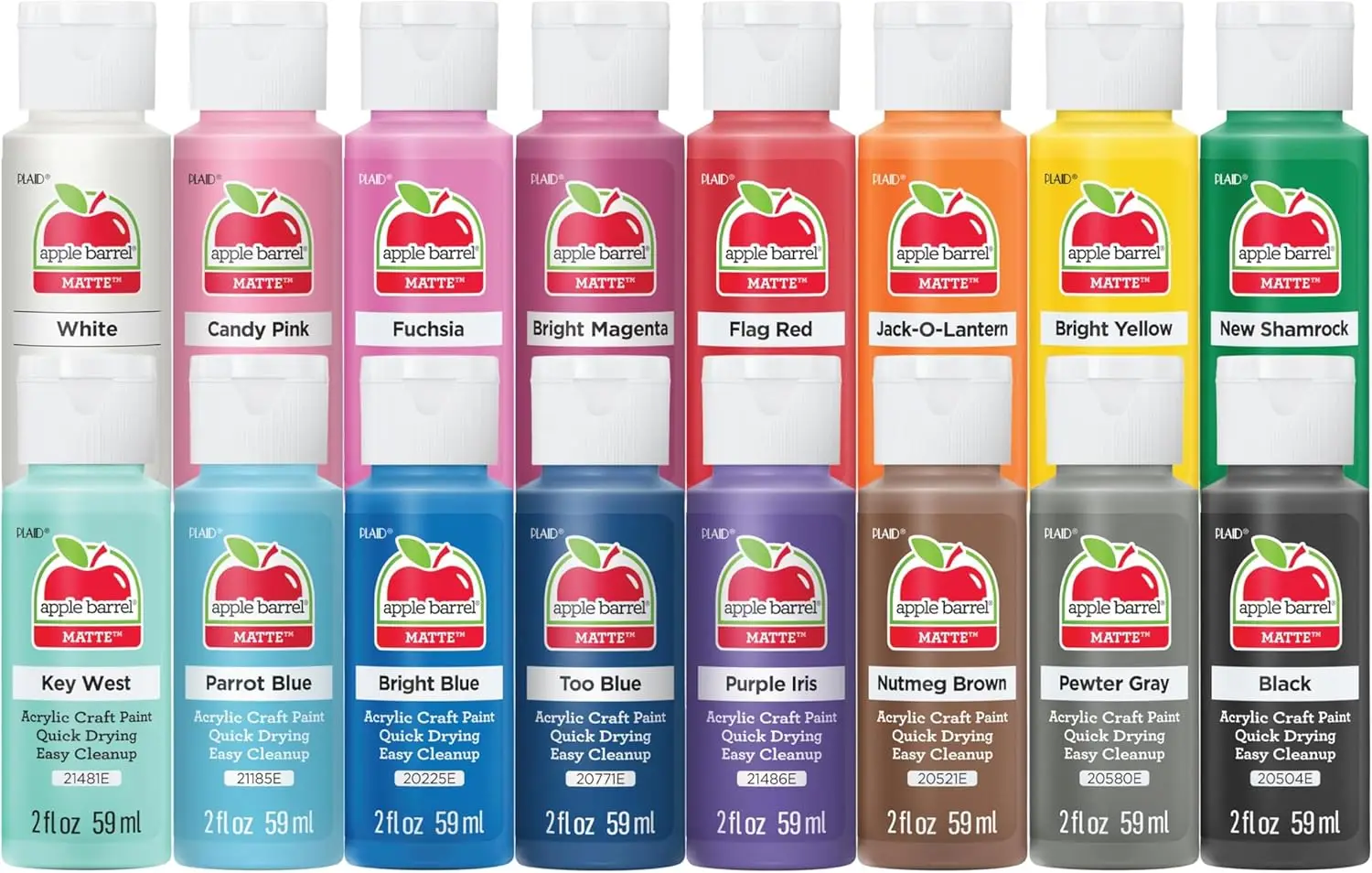 16 Acrylic Craft Paint Set, 2 oz Each, Assorted Matte Colors, Vibrant Spectrum
16 Acrylic Craft Paint Set, 2 oz Each, Assorted Matte Colors, Vibrant Spectrum