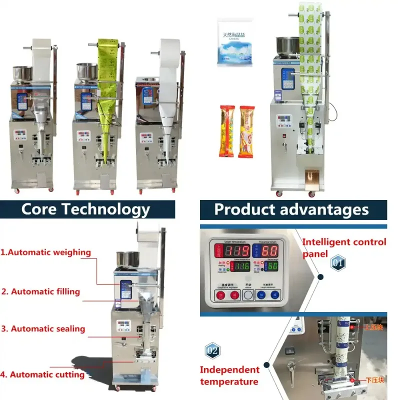 Small Granule Packaging Machine, Automatic Sachet Bag Filling for Grain Seeds
Small Granule Packaging Machine, Automatic Sachet Bag Filling for Grain Seeds
