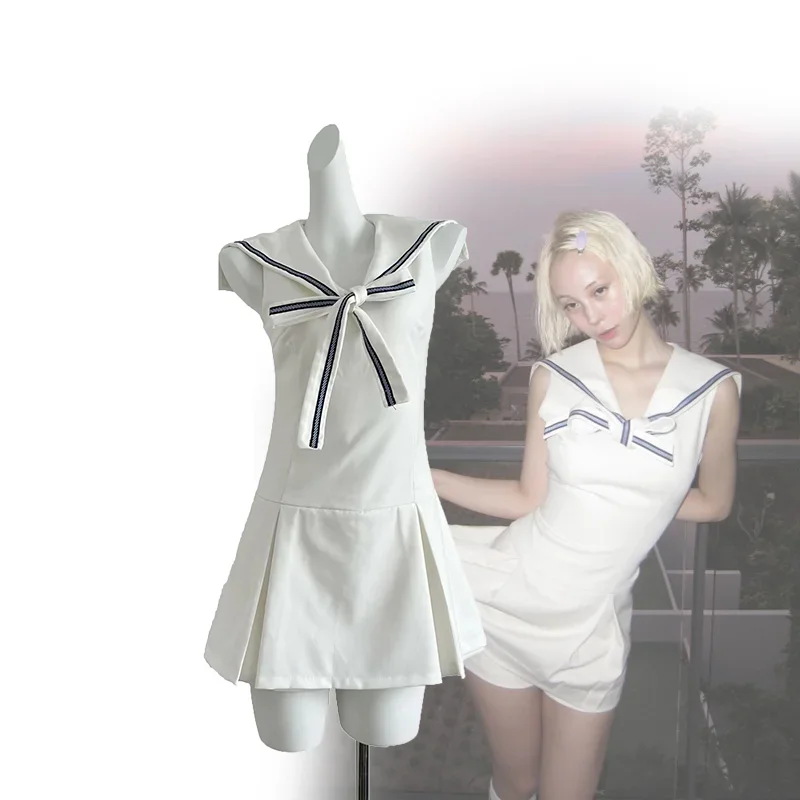 Cute Lolita Cosplay Costume Adult Women Sleeveless Sailor Uniform Summer Dress Pantskirt Halloween Outfits
Cute Lolita Cosplay Costume Adult Women Sleeveless Sailor Uniform Summer Dress Pantskirt Halloween Outfits