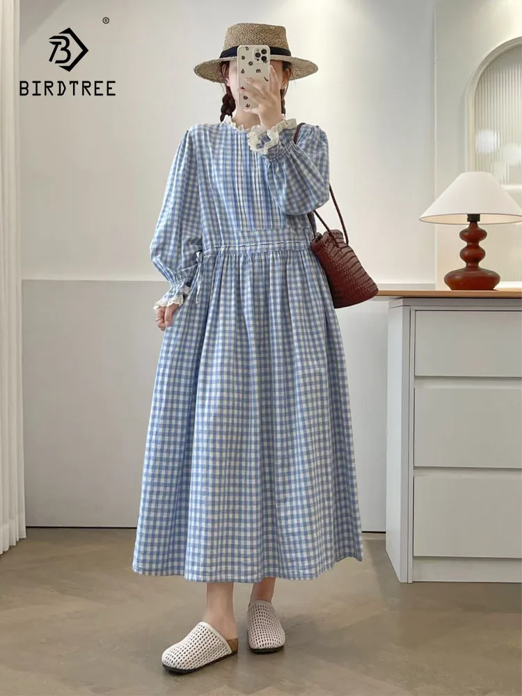 Новые осенние хлопковые платья с длинными рукавами 2025, женское клетчатое платье с круглым вырезом и оборками, повседневное свободное платье Mori Girl во французском стиле ретро D58327CC
Новые осенние хлопковые платья с длинными рукавами 2025, женское клетчатое платье с круглым вырезом и оборками, повседневное свободное платье Mori Girl во французском стиле ретро D58327CC