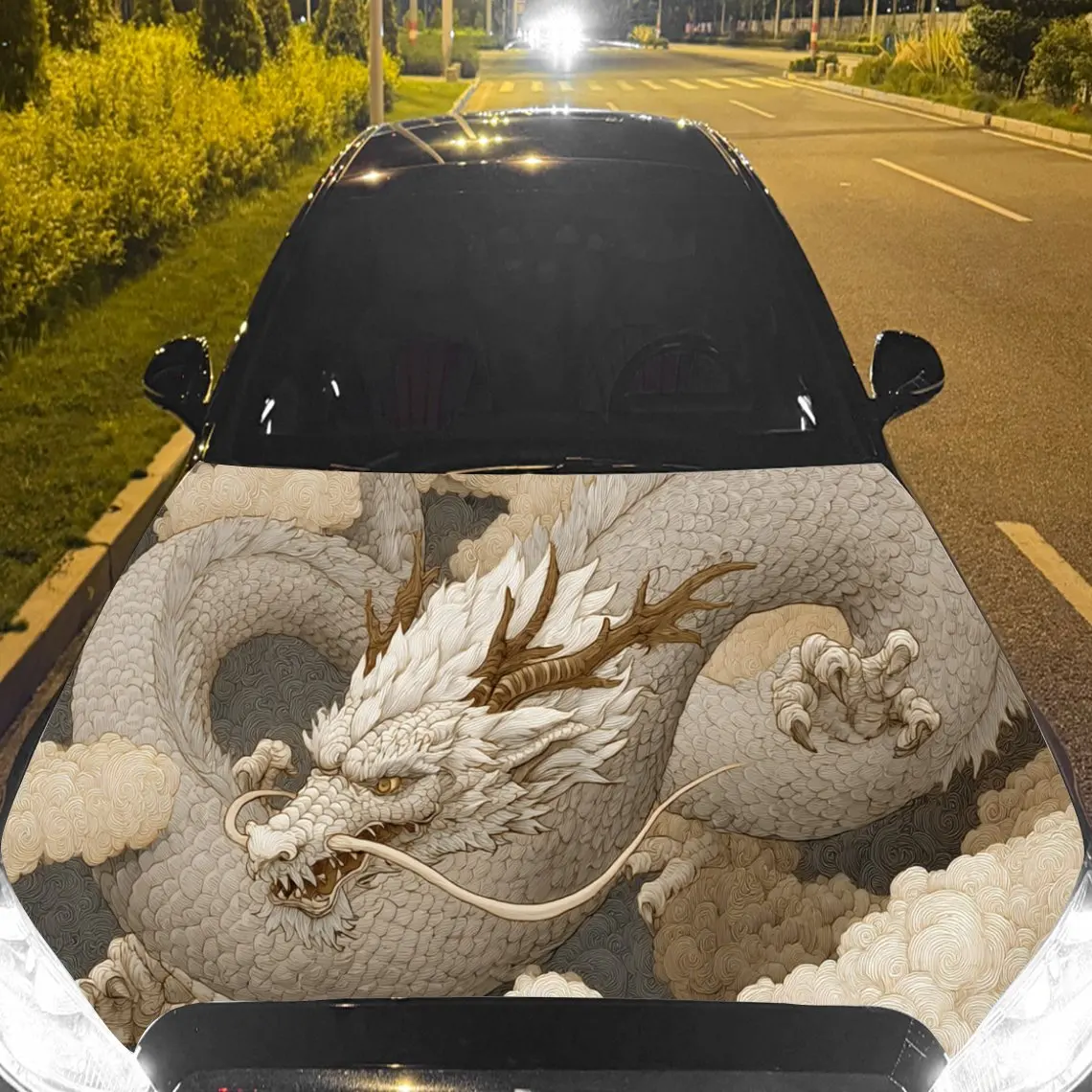 Majestic White Dragon and Clouds Car Hood Sticker, Waterproof Self-adhesive Vehicle Vinyl Wraps Decal, Trendy Auto Exterior Deco
Majestic White Dragon and Clouds Car Hood Sticker, Waterproof Self-adhesive Vehicle Vinyl Wraps Decal, Trendy Auto Exterior Deco