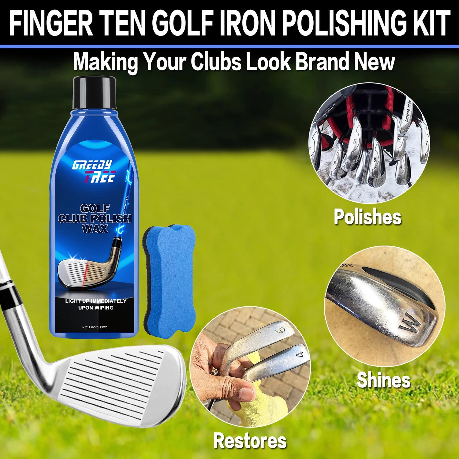 Professional Golf Club Polishing Wax - Quick Scratch & Oxidation Remover, Restores Mirror-Like Shine, Anti-Aging Maintenance for
Professional Golf Club Polishing Wax - Quick Scratch & Oxidation Remover, Restores Mirror-Like Shine, Anti-Aging Maintenance for