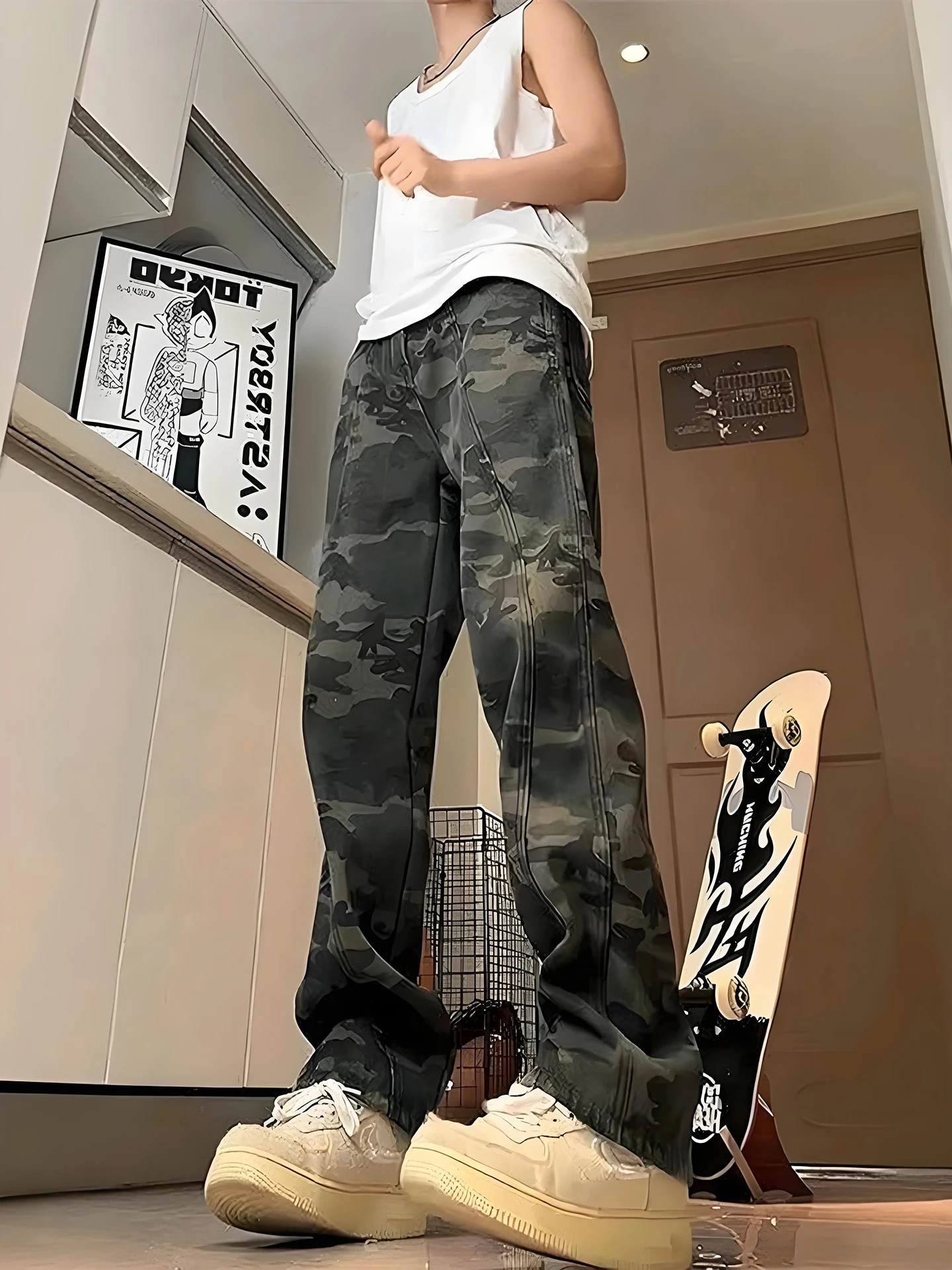 American Retro Workwear Jeans Men's Straight Leg Bell Bot Casual Long Trousers Spring Autumn Trendy High Street Vibe
American Retro Workwear Jeans Men's Straight Leg Bell Bot Casual Long Trousers Spring Autumn Trendy High Street Vibe