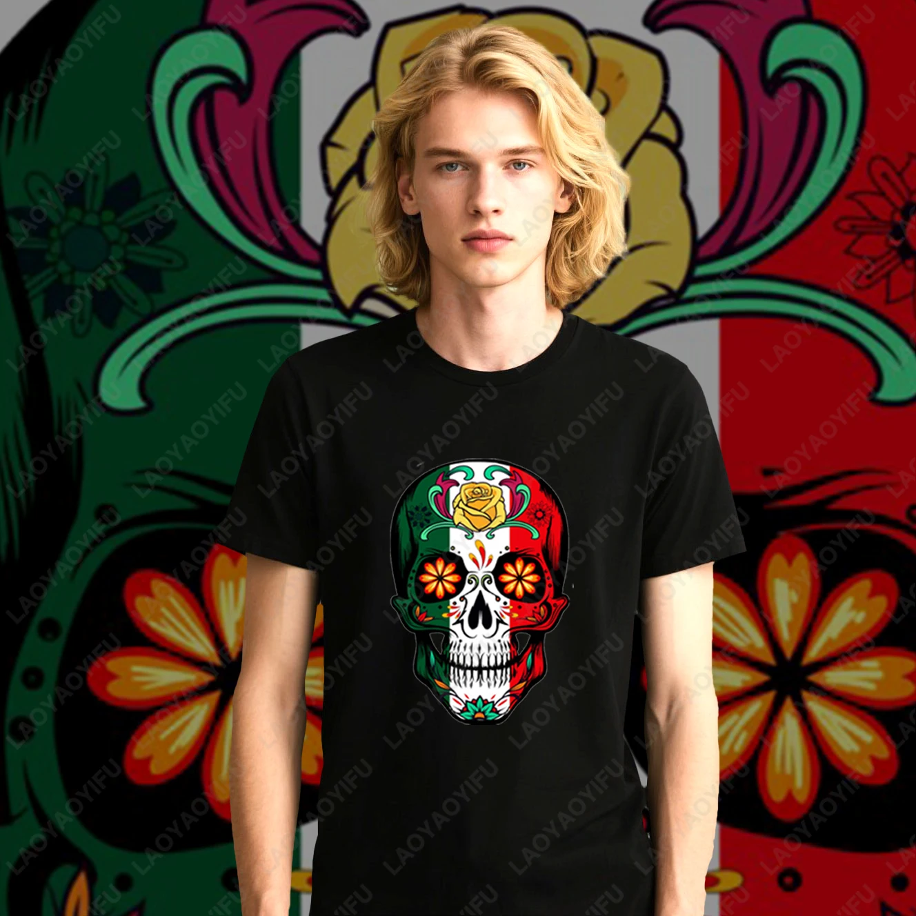Mexico Unique National Flag Printed T Shirt Mexico Flag Sugar Skull T Shirt Men Woman High Quality Cotton Summer Short-sleev
Mexico Unique National Flag Printed T Shirt Mexico Flag Sugar Skull T Shirt Men Woman High Quality Cotton Summer Short-sleev