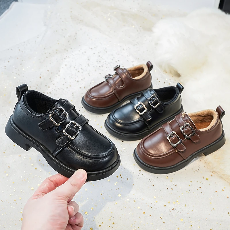 Boys Uniform School Shoes Double Buckle Simple New Soft Casual Kids Fashion Girls Children Leather Shoes Kids Leather Shoes
Boys Uniform School Shoes Double Buckle Simple New Soft Casual Kids Fashion Girls Children Leather Shoes Kids Leather Shoes