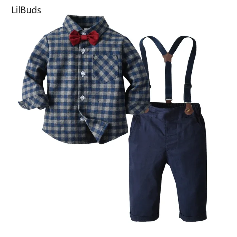 2024 Childrens Casual Clothing Brand Baby Kids Boys Clothes Set Cotton Long Sleeve Tops+suspender Trousers 2PCS Suit Outfits
2024 Childrens Casual Clothing Brand Baby Kids Boys Clothes Set Cotton Long Sleeve Tops+suspender Trousers 2PCS Suit Outfits
