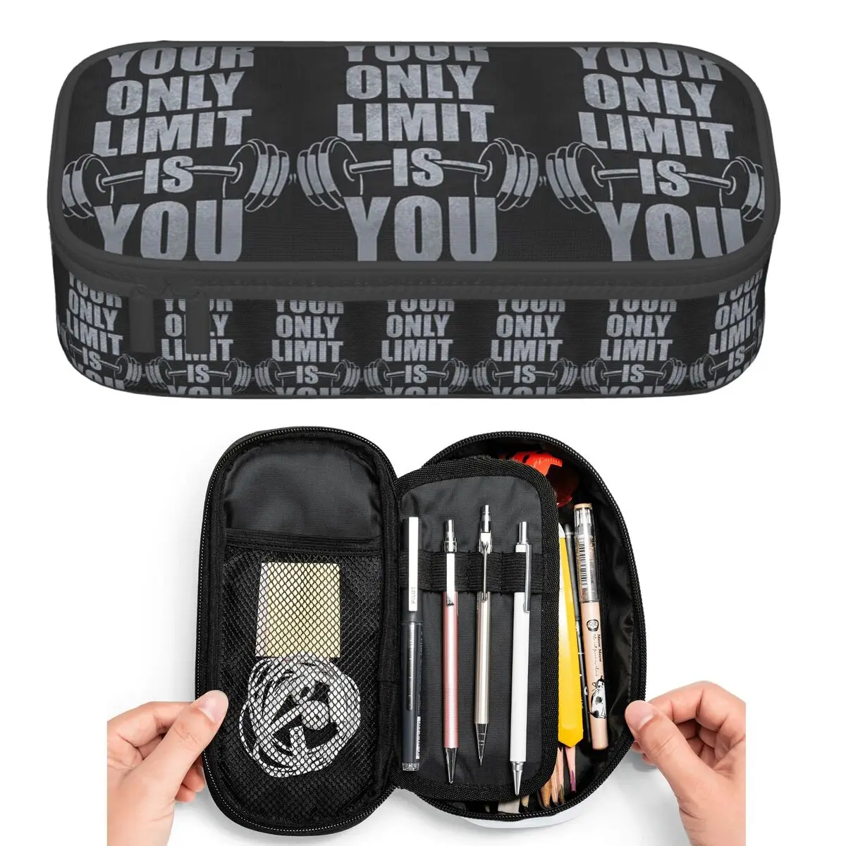 Gym Sport Bodybuilding Workout Motivational Quote Pencil Cases Student Pen Box Pencil Bag Large Storage Pencil Pouch Pen Holder
Gym Sport Bodybuilding Workout Motivational Quote Pencil Cases Student Pen Box Pencil Bag Large Storage Pencil Pouch Pen Holder