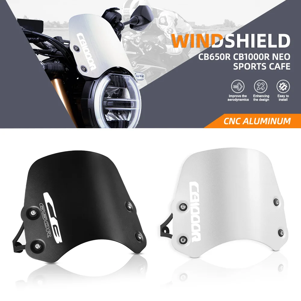 FOR HONDA CB650R CB1000R Neo Sports Cafe Aluminum Motorcycle Accessori Windshield Windscreen Visor Wind Screen Deflector Kit
FOR HONDA CB650R CB1000R Neo Sports Cafe Aluminum Motorcycle Accessori Windshield Windscreen Visor Wind Screen Deflector Kit