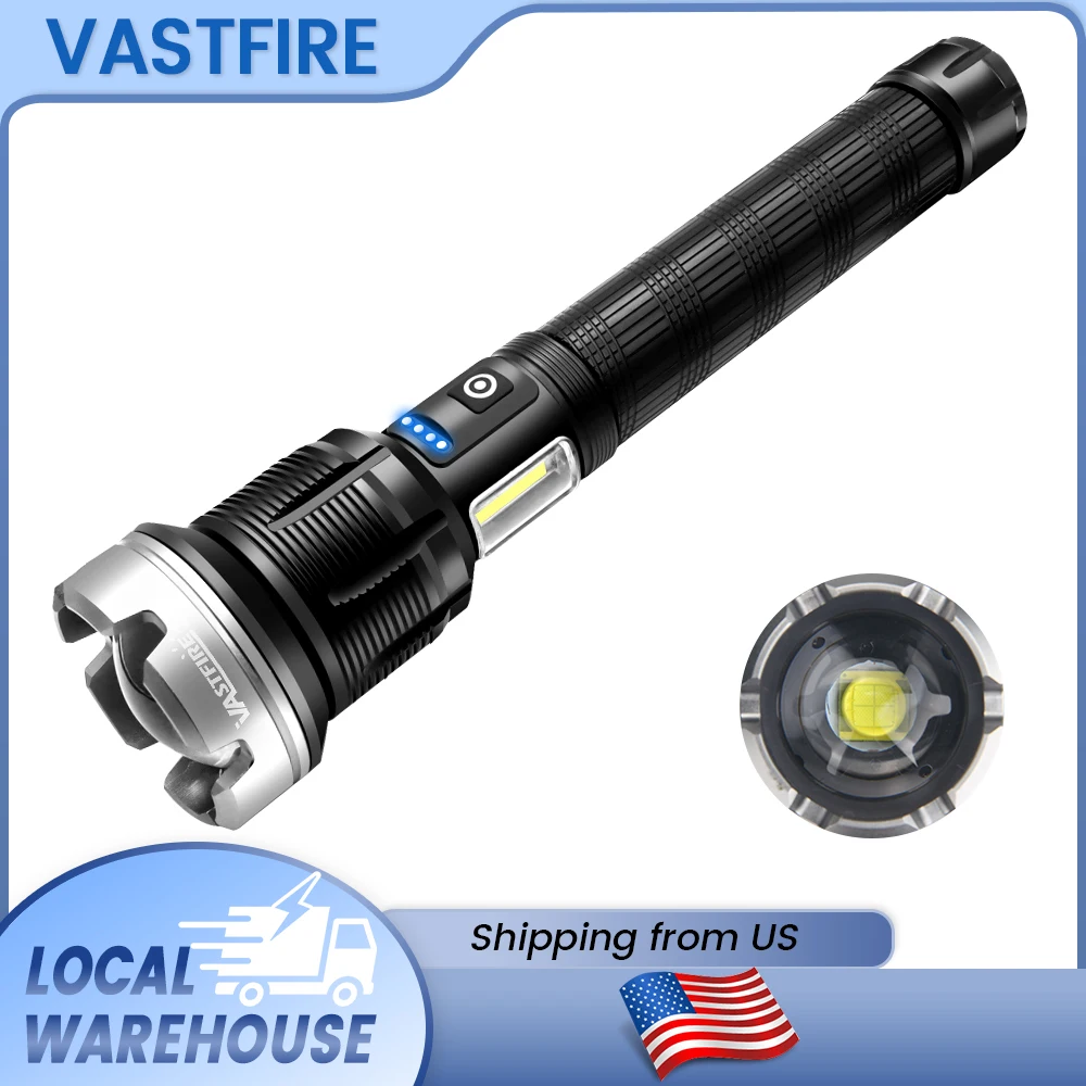 Zoomable Dual Light Hunting Flashlight, XHP90 Main Beam + COB Side Flood USB Rechargeable 26650 Powered Torch for Outdoor Camping Hunting & Workshop Repair
Zoomable Dual Light Hunting Flashlight, XHP90 Main Beam + COB Side Flood USB Rechargeable 26650 Powered Torch for Outdoor Camping Hunting & Workshop Repair