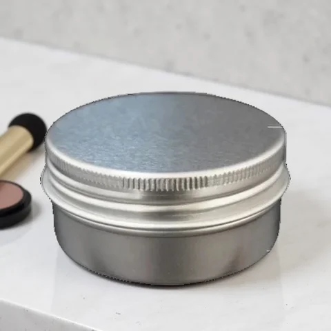 5/10/15/20/30/50/100/150/200g Empty Aluminum Box Lids Silvery Tin Cans Round Metal Ceam Jar Cosmetic Containers Silvery Round