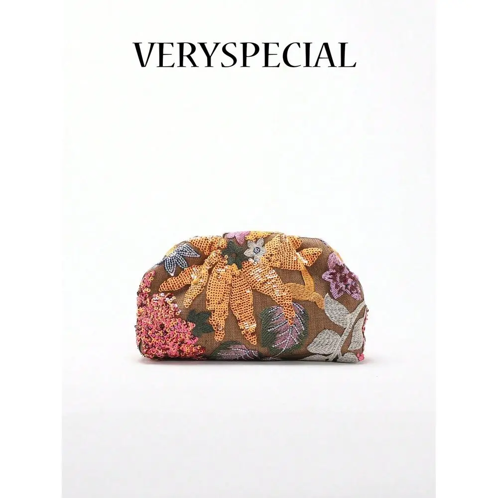 Colorful PVC Sequin Floral Pattern Linen Base Mesh Embroidery Ruffle Cloud Womens Clutch Bag,
Colorful PVC Sequin Floral Pattern Linen Base Mesh Embroidery Ruffle Cloud Womens Clutch Bag,