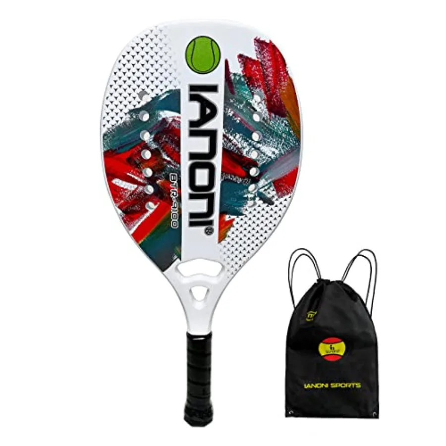 Beach Tennis Paddle for Outdoor Use, Carbon Fiber Frame with EVA Memory Foam Core, Black/White, Lightweight High-Control Design
Beach Tennis Paddle for Outdoor Use, Carbon Fiber Frame with EVA Memory Foam Core, Black/White, Lightweight High-Control Design