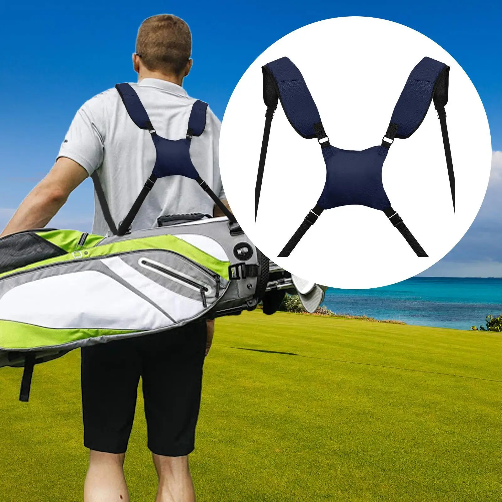 Golf Bag Backpack Straps Ergonomic Design Replacement Padded Nylon for Golf Sports Accessories Pouch
Golf Bag Backpack Straps Ergonomic Design Replacement Padded Nylon for Golf Sports Accessories Pouch