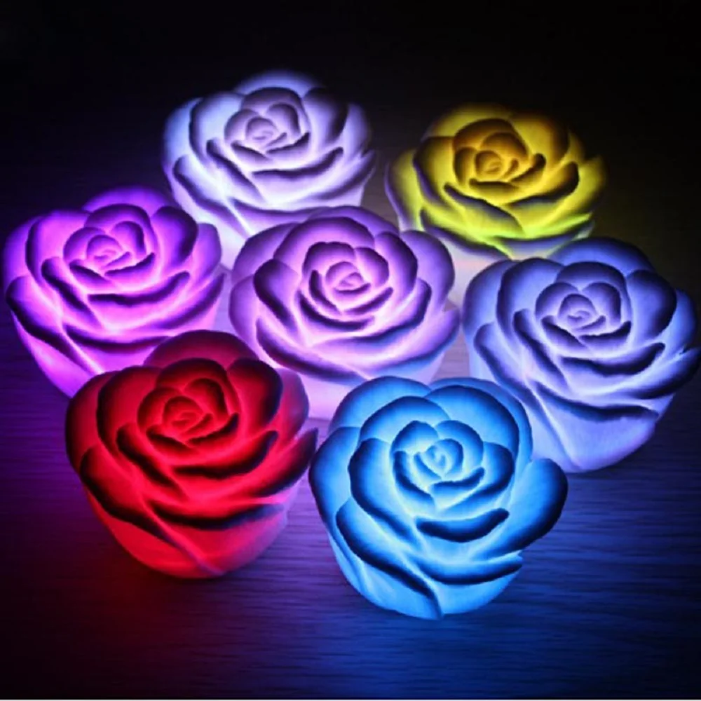 1/3/5/10pcs LED Romantic Floating Rose Flower Candle Night Light Colorful Valentine's Day Wedding Party Decoration Petals Roses
1/3/5/10pcs LED Romantic Floating Rose Flower Candle Night Light Colorful Valentine's Day Wedding Party Decoration Petals Roses