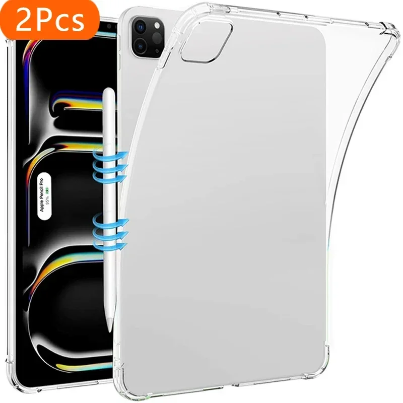 2Pcs Transparent Case for iPad Pro 12.9 Inch 6th 5th 4th 3th Gen Case Silicone TPU Shockproof Cover for Pro 12.9 2022 2021 2020
2Pcs Transparent Case for iPad Pro 12.9 Inch 6th 5th 4th 3th Gen Case Silicone TPU Shockproof Cover for Pro 12.9 2022 2021 2020